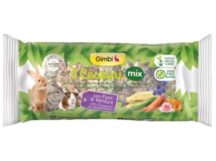 GIMBI pre hlodavce plnené maškrty mix 2x75g (KS)