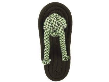 Huhubamboo hračka bavlnená žabka s uzlom tmavá