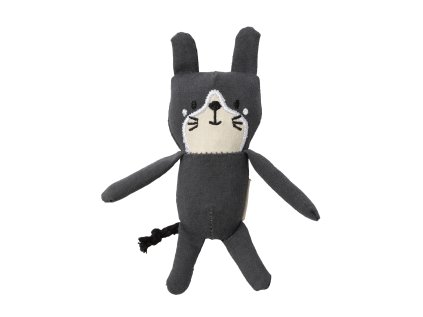 FuzzYard Life Cat plyšová hračka mačka šedá so šantou mačacou