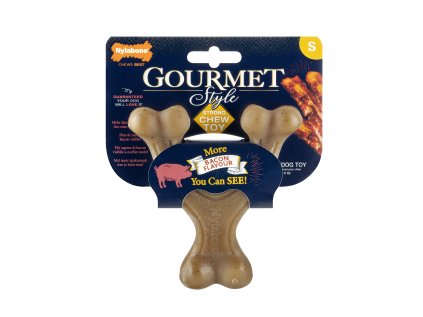 Nylabone hračka Gourmet Wishbone príchuť slanina S
