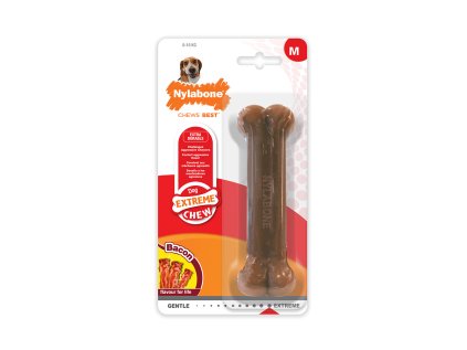 Nylabone hračka Extreme kosť príchuť slanina M