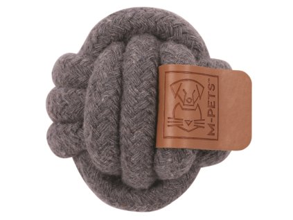 M-Pets Coto bavlnená hračka lopta, sivý 6,5cm