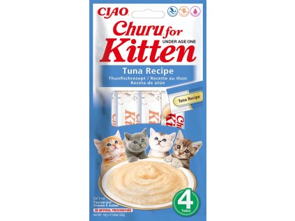 Churu Kitten mäsové pyré - tuniak 4x14g