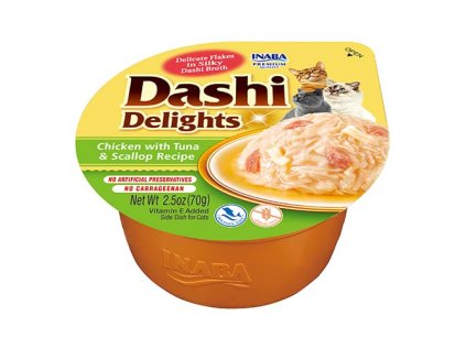 Dashi Delights vanička kura s tuniakom a hrebenatkou 70g