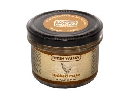 Pohár Fresh Valley hydinové mäso vo vlastnej šťave 220 ml