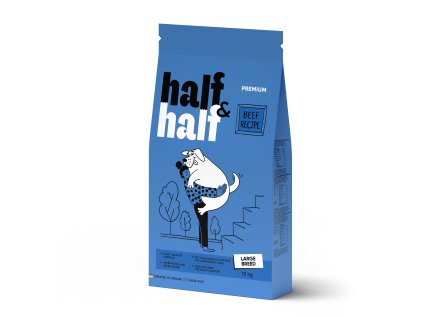 Half&Half Adult Large Breed hovädzie 12 kg