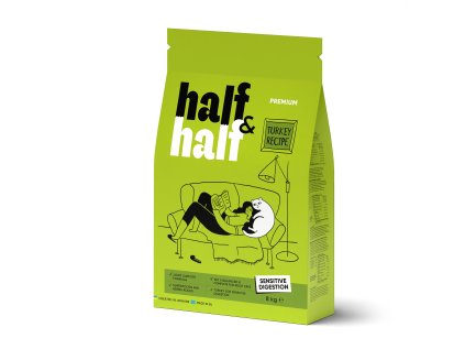 Half&Half Cat Sensitive morka 8 kg