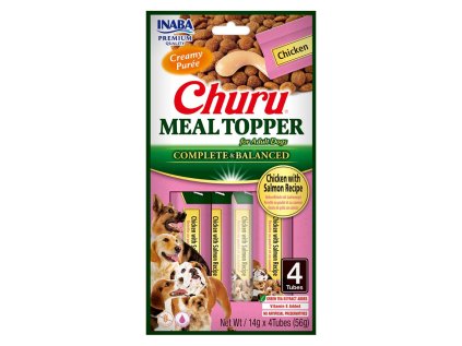Churu Dog Meal Topper kura s lososom 4x14 g