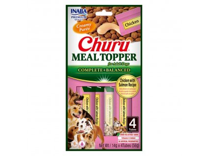 Churu Dog Meal Topper kura s lososom 4x14 g