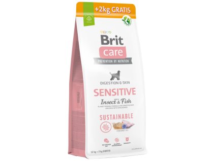 Brit Care Dog Sustainable Sensitive 12kg +2kg ZADARMO