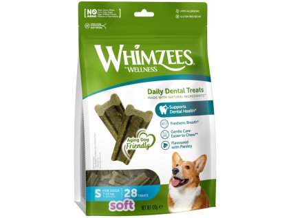 WHIMZEES Soft dentálna maškrta pre psov S (7-12kg) 28ks