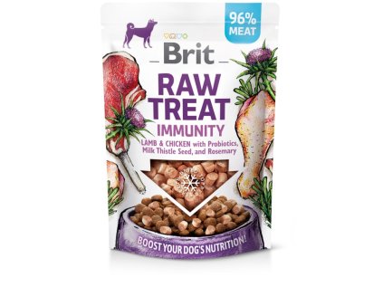 Brit RAW TREAT Immunity Lamb&Chicken maškrty pre psov 40g