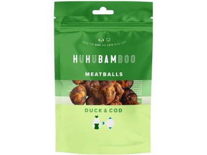 Huhubamboo masové koule s kachním a treskou 75g