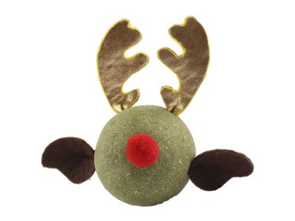 Huhubamboo hračka pre mačky s catnipom vianočný sob 9cm