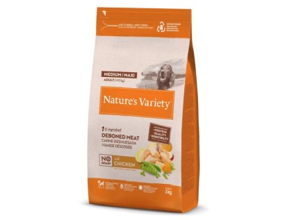 Nature's Variety No Grain pre stredné psy s kuracím 3kg