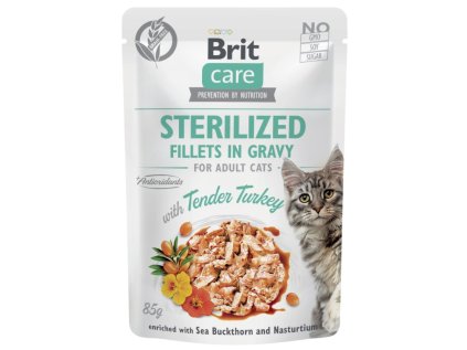 Brit Care Cat Sterilized Fillets in Gravy with Tender Turkey 85 g