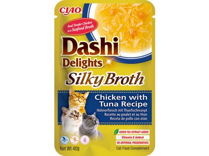 Kapsička Dashi Cat Delights Silky Broth kura s tuniakom 40g