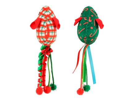 Huhubamboo vianočný set myšiek 2 ks 7,5 cm