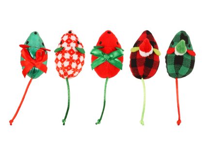 Huhubamboo vianočný set myšiek 5 ks 6 cm