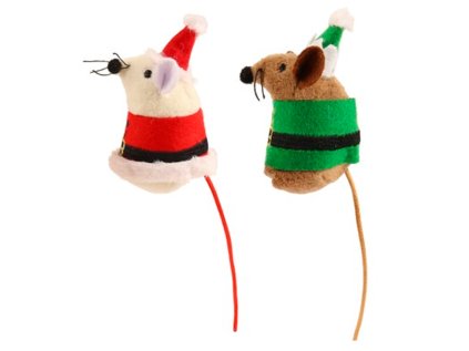 Huhubamboo vianočný set myší pre mačky typ 2