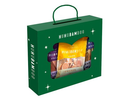 Huhubamboo vianočný box s maškrtami 4x250 g
