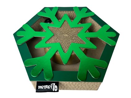 District 70 kartónové škrabadlo snehová vločka zelená