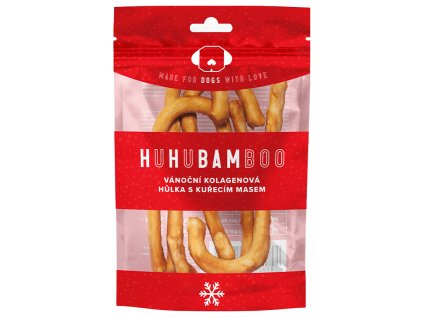 Huhubamboo vianočná kolagénová tyčinka s kuracím mäsom 5 ks