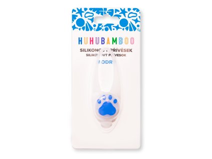 Huhubamboo silikónový svietiaci prívesok modrý