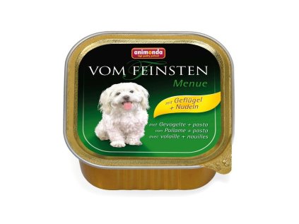 Animonda Vom Feinsten Menue paštéta pre psov hydinová + cestoviny 150 g EXPIRÁCIA máj (14.5.2026)