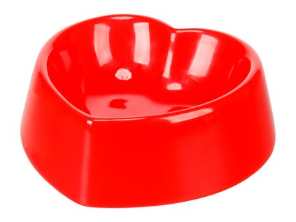 Keramická miska Flamingo v tvare srdca v červenej farbe, veľkosť 20 cm