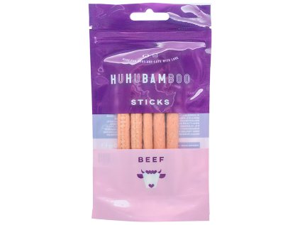 Hovädzie maškrty Huhubamboo sticks 30 g pre psy a mačky