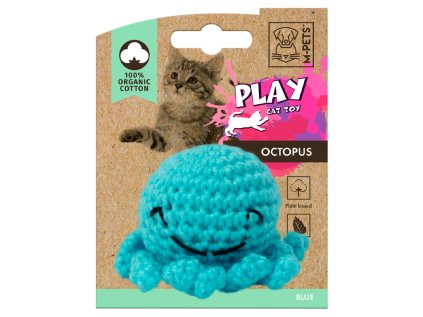 M-Pets hračka pre mačky s catnipom chobotnica modrá
