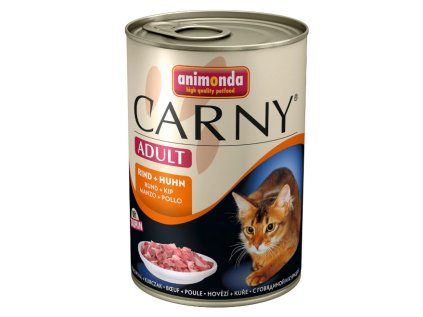 Animonda Carny konzerva pre mačky hovädzie + kura 400 g