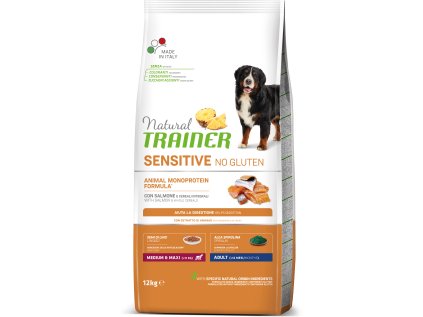 Natural Trainer Sensitive No Glutén Adult M/M Fish & Maize 12 kg