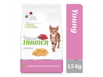 Natural Trainer Cat Young kuracie 1,5kg