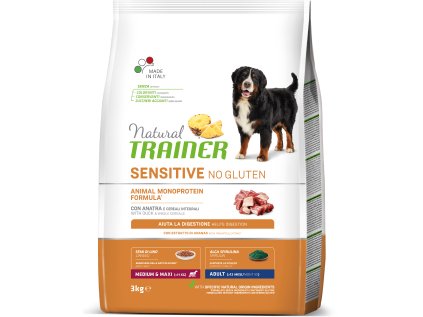 Natural Trainer Sensitive No glutén Adult M / M kačka 3 kg