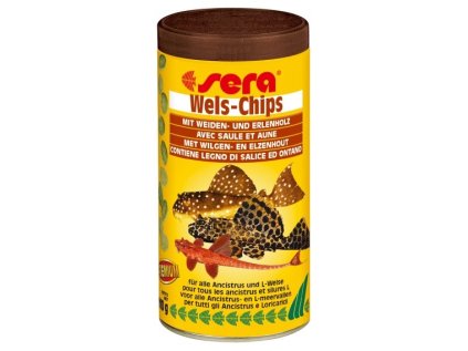 Sera špeciálne krmivo pre pancierovité sumčeky Wels-Chips 250 ml NATURE