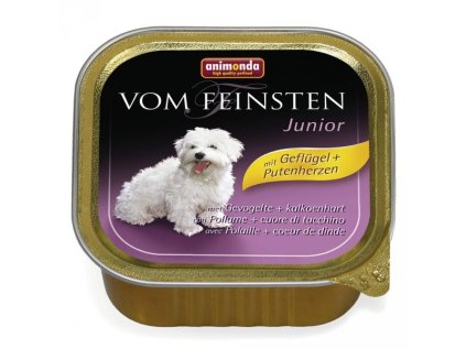 Animonda Vom Feinsten Junior paštéta pre psov hydinové + morčacie srdcia 150 g