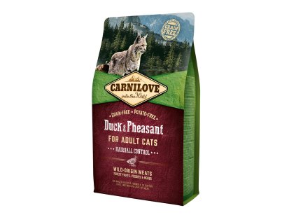 Carnilove Cat Grain Free Duck&Pheasant Adult Hairball Control 2kg