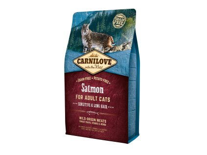 Carnilove Cat Grain Free Salmon Adult Sensitive & Long Hair 2 kg