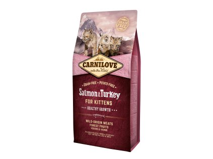 Carnilove Cat Grain Free Salmon & Turkey Kittens Healthy Growth 6 kg