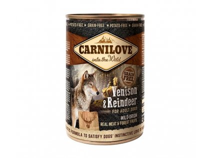 6654 konzerva carnilove wild meat venison reindeer 400g