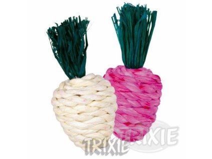 Trixie Sisalová reďkovka biela a červená 8 cm (2 ks)
