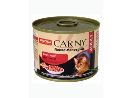 Animonda Carny konzerva pre mačky hovädzie + morčacie srdcia 200 g
