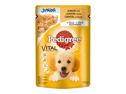 PEDIGREE kapsička v ŽELÉ JUNIOR: s kuracím a ryžou 100 g