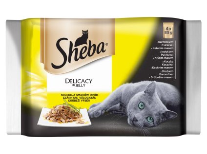 SHEBA kapsička DELICACY in Jely Hydinový výber 4pack 340g