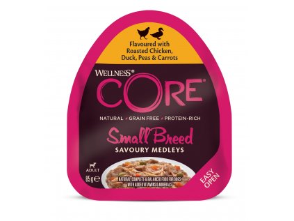 Wellness CORE Small Breed Savoury Medleys Flavoured with Roasted Chicken, Duck, Peas & Carrots 85 g