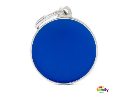 Známka Basic Handmade - kroužek veľký modry