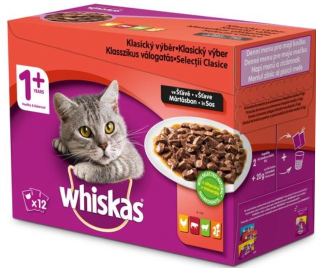 E-shop Kapsička WHISKAS klasický výběr ve šťávě 12pack 12x85 g