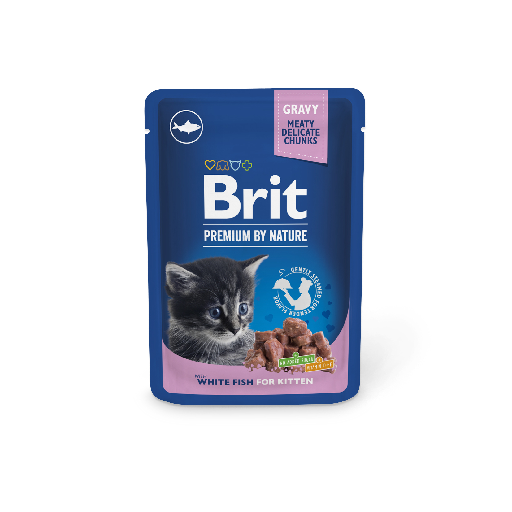 E-shop Kapsička Brit Premium Cat Pouches – White Fish Kitten 100 g